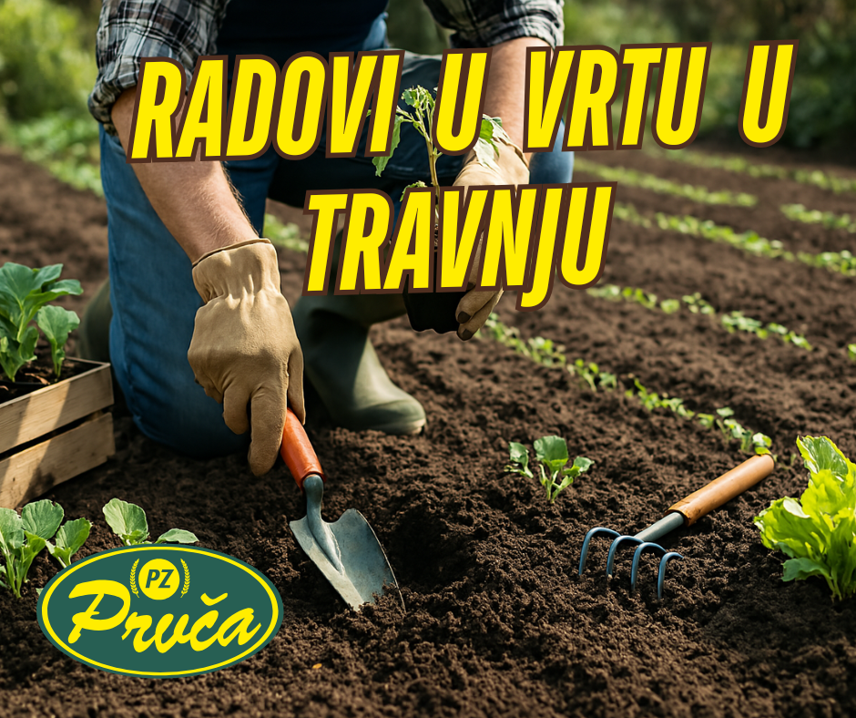 radovi u vrtu u travnju